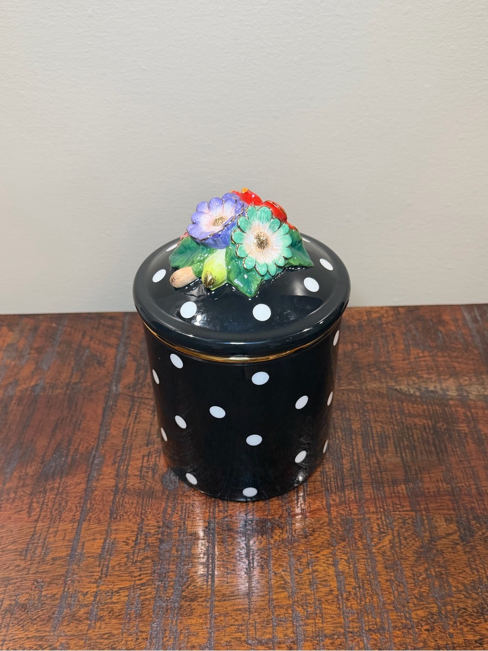 MacKenzie-Childs Floradot Polka Dot Canister